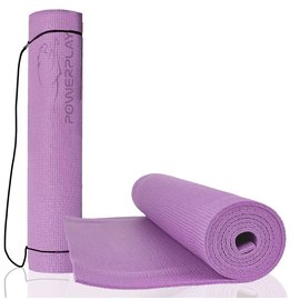 Коврик для йоги и фитнеса PowerPlay 4010 PVC Yoga Mat 173x61x0,6см лавандовый (PP_4010_Lavender_(173*0,6)), Цвет : Лавандовый