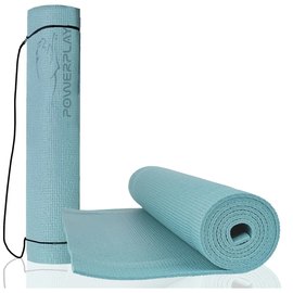 Коврик для йоги и фитнеса PowerPlay 4010 PVC Yoga Mat 173x61x0,6см зеленый (PP_4010_Green_(173*0,6)), Цвет : Зелёный