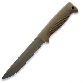 Нож тактический Peltonen M95 Ranger Knife Coyote Handle (cerakote, composite) FJP060, Покрытие клинка: Cerakote, Цвет : Brown