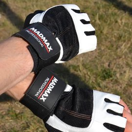 Перчатки для фитнеса MadMax MFG-269 Professional White L (MFG-269-White_L), Размер: L, Цвет: Белый, изображение 5