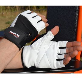 Перчатки для фитнеса MadMax MFG-444 Fitness White XXL (MFG-444-White_XXL), Размер: XXL, Цвет: Белый, изображение 4