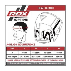 Боксерский шлем RDX T15 Noir Cheek Protector Matte Black L (3377_403011), Размер: L, изображение 6