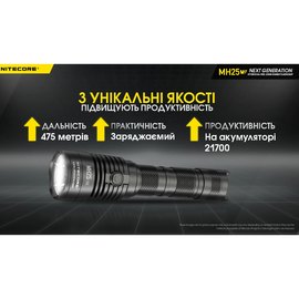 Тактический фонарь Nitecore MH25 V2 (6-1014_v2), изображение 5