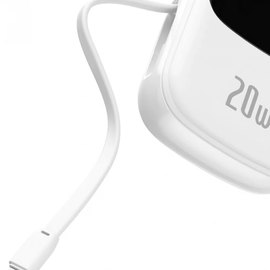 Повербанк Baseus Qpow Digital Display Quick Charging 20000 mAh 20W White (PPQD-H02), изображение 2