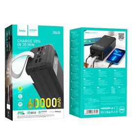 Повербанк HOCO Electric fully compatible J86B 60000 mAh 20W Black (6931474771742), Цвет : Чёрный, изображение 6