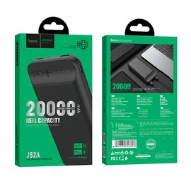 Повербанк HOCO New Joy J52A 20000 mAh Black (000008260), Колір: Чорний, зображення 3