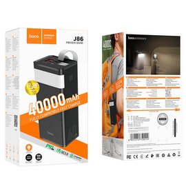 Повербанк HOCO Powermaster fully compatible J86 40000 mAh 22.5W Black (000008344), Цвет : Чёрный, изображение 3