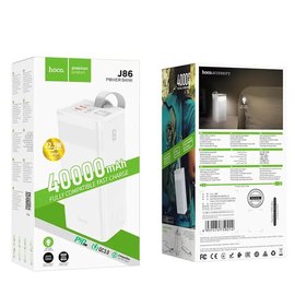 Повербанк HOCO Powermaster fully compatible J86 40000 mah 22.5W White (000008345), Колір: Білий, зображення 3