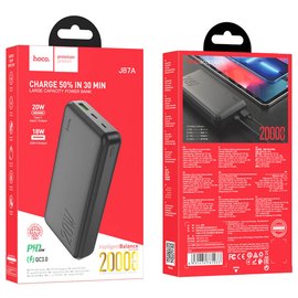Повербанк HOCO Tacker J87A 20000 mAh 20W Black (000008545), Ёмкость: 20 000 mAh, Цвет : Чёрный, изображение 4