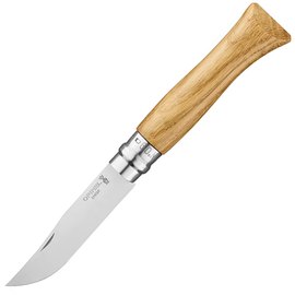 Ніж туристичний Opinel №9 VRI дуб (002424), Матеріал рукояті: Дуб