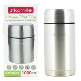Термос пищевой Kamille 1000мл стальной KM-2062, изображение 6