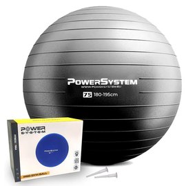 Мяч для фитнеса (фитбол) Power System PS-4013 Ø75 cm PRO Gymball Black (4013BK-0)