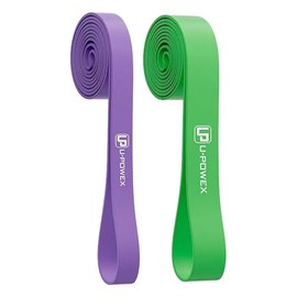 Резиновые петли для тренировок U-Powex Power Band набор 2 шт (16-57 кг) Purple/Green (UP_1072_2in_P/G)
