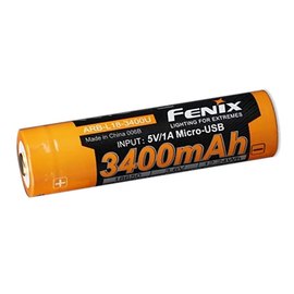 Аккумулятор 18650 Fenix 3400 mAh micro usb зарядка (ARB-L18-3400U)