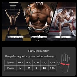 Перчатки для фитнеса MadMax MXG-103 X Gloves Black/Grey M (MXG-103-BLK_M), Размер: M, изображение 4