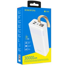 Повербанк Borofone 30000 mAh White BJ18A (6974443381405), Колір: Білий, зображення 4