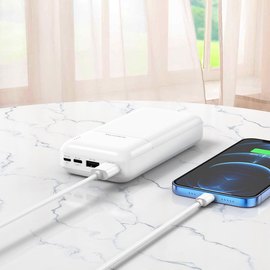 Повербанк Borofone Cube 20000 mAh White BJ16A (6974443381016), Цвет : Белый, изображение 3