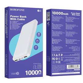 Повербанк Borofone Minimalist 10000 mAh White BJ3 (6931474736857), Цвет : Белый, изображение 4