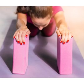 Блок для йоги PowerPlay 4006 Yoga Brick EVA 2 шт Розовые (PP_4006_Pink_2in), Цвет : Розовый, изображение 4