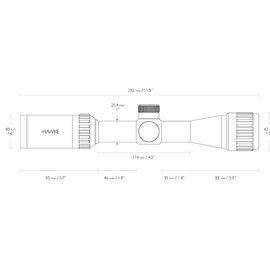 Оптичний приціл Hawke Vantage 2-7x32 AO сетка Mil-Dot (14111), зображення 3