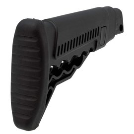 Приклад DLG Tactical TBS Utility для помпових рушниць Remington, Mossberg, Maverick чорний з патронташем (DLG-081), зображення 3
