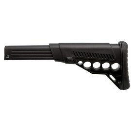 Приклад DLG Tactical TBS Utility для помпових рушниць Remington, Mossberg, Maverick чорний з патронташем (DLG-081), зображення 4