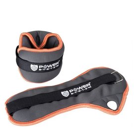 Утяжелители-манжеты для ног и рук Power System PS-4043 Wrist Weights 2х0.5 кг (PS-4043_Grey), Вес одного утяжелителя, кг: 0.5 кг