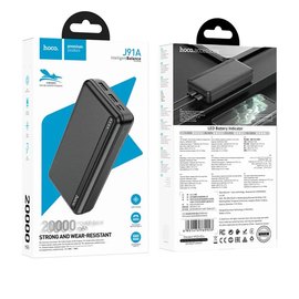 Повербанк HOCO J91A 20000 mAh Black (6931474769923), Ёмкость: 20 000 mAh, Цвет : Чёрный, изображение 5