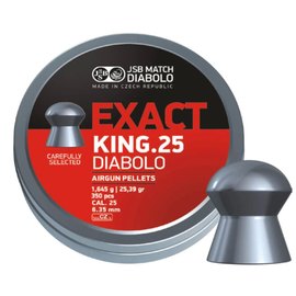 Свинцовые пули JSB Exact King 6,35 мм 1,645 г 350 шт/уп (546298-350), Количество в упаковке: 350 шт.