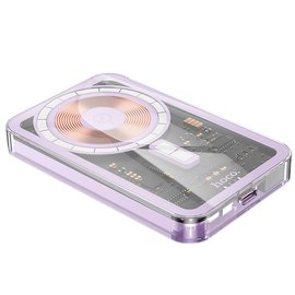Повербанк HOCO Ice Crystal magnetic fast charging Q14 5000 mAh Purple (000010082), Цвет : Фиолетовый, изображение 2
