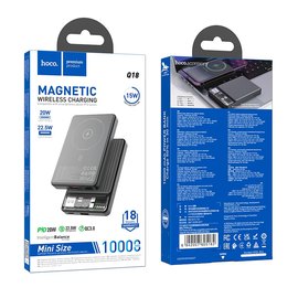 Повербанк HOCO Tourer magnetic fast charging Q18 10000 mAh Black (000010083), Цвет : Чёрный, изображение 3