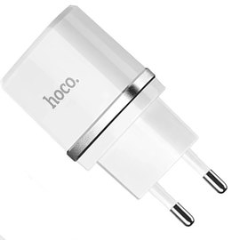 Зарядное устройство Hoco Lightning cable C11 1USB, 1А White (000000104)