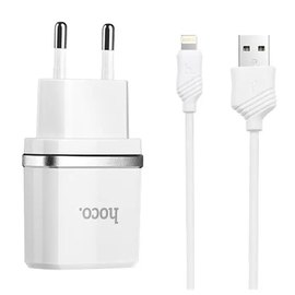 Зарядное устройство Hoco Lightning cable C11 1USB, 1А White (000000104), изображение 2