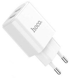 Зарядное устройство Hoco Micro cable Victoria C62A 2USB, 2.1А White (000001963)