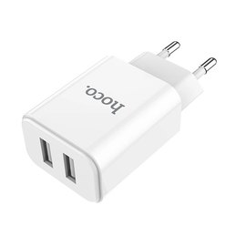 Зарядний пристрій Hoco Victoria C62A 2USB, 2.1А White (000001961), зображення 3