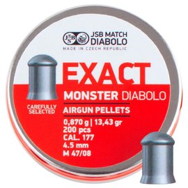 Свинцовые пули JSB Diabolo Exact Monster, 4,52 мм, 0,870 г 200шт/уп (546278-200), Количество в упаковке: 200 шт.