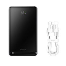 Повербанк Baseus Magnetic Bracket Wireless Fast Charge 10000 mAh 20W White (000008981), Цвет : Белый, изображение 4
