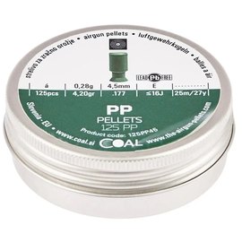 Безсвинцеві кулі Coal PP, 4,5 мм , 0,28г, 125шт/уп (125PP45)