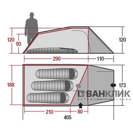 Палатка Wechsel Outpost 3 Travel Line (Oak) 922092