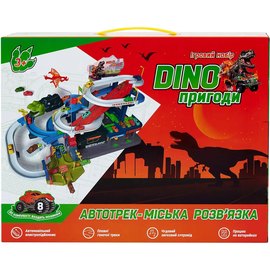Игровой набор ZIPP Toys Dino автотрек-городская развязка электрический (6603A), изображение 6