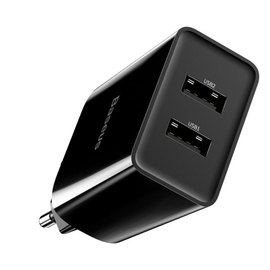 Зарядное устройство Baseus Speed Mini Dual U Charger 2USB, 2A, 10.5W Black (000005119), Цвет: Black, изображение 4