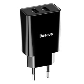 Зарядное устройство Baseus Speed Mini Dual U Charger 2USB, 2A, 10.5W Black (000005119), Цвет: Black, изображение 5