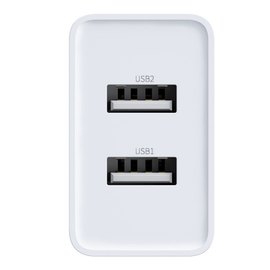 Зарядное устройство Baseus Speed Mini Dual U Charger 2USB, 2A, 10.5W White (000005120), Цвет: White, изображение 6
