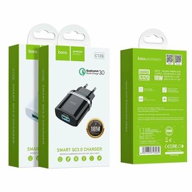 Зарядное устройство Hoco Smart FCP/AFC C12Q 1USB, 3A, 18W, QC3.0 White (000004883), Цвет: White, изображение 4