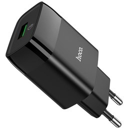 Зарядное устройство Hoco Glorious single port charger C72Q 1USB, QC3.0/FCP/AFC, 3A, 18W Black (000006441), Цвет: Black, изображение 2