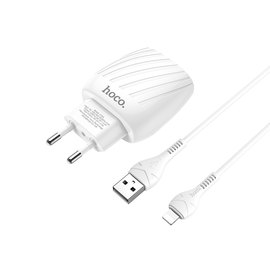 Зарядное устройство Hoco Lightning Cable Max energy C78A 2USB, 2.4A White (000005522), изображение 5