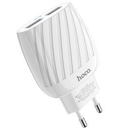 Зарядное устройство Hoco Lightning Cable Max energy C78A 2USB, 2.4A White (000005522)