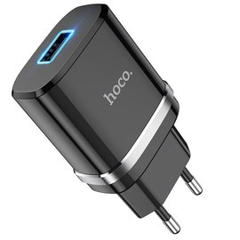Зарядное устройство Hoco Micro USB cable Ardent charger set N1 1USB, 2.4A Safety Certified Black (000006284), Цвет: Black