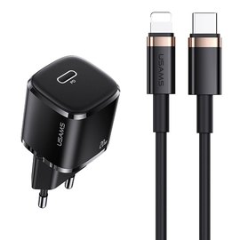 Зарядное устройство USAMS T36 Type-C to Lightning cable Xfk Super Cube Series CC124 1Type-C, 20W, PD Black (000007179), Цвет: Black, изображение 2