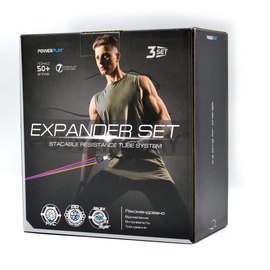 Набір трубчастих еспандерів  PowerPlay PP-4101 Expander Tube Set 3 шт (PP-4101_3set), зображення 2